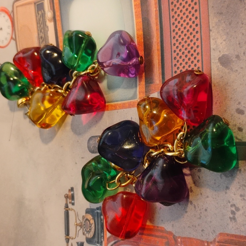 Statement Multicolor Candy Style Pierced Earrings - image 8